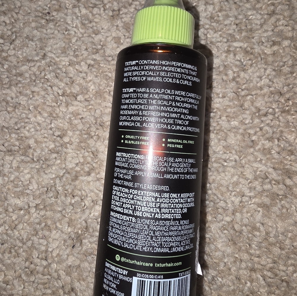 TXTUR rosemary mint hair and scalp oil.‎ 3.88oz